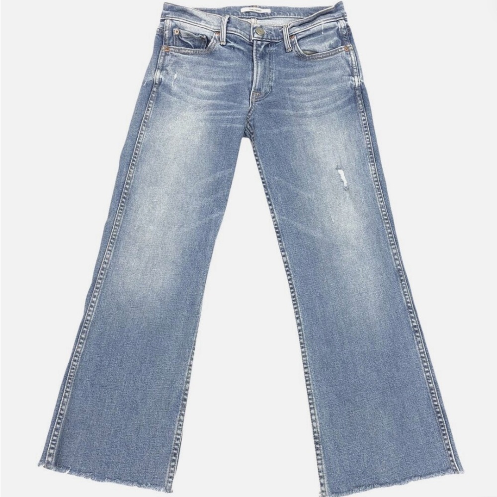 GRLFRND Joan Raw Hem Crop Flare Jean